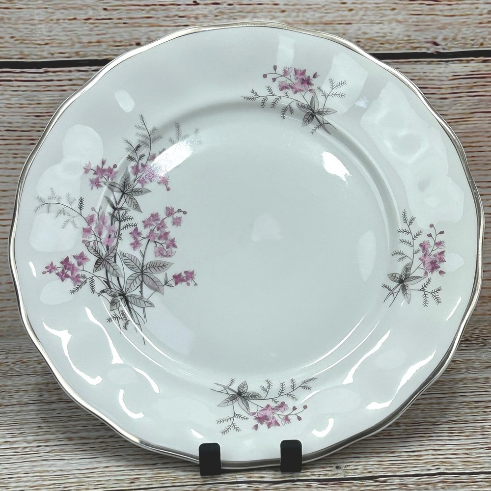 Favolina Karolina Jarolina Poland China‎ Dinner Plate Silver Scalloped 3879 5